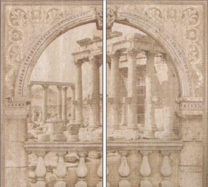 Керамическая плитка MURAL POSEIDON CREMA 62*60 / коллекция TIVOLI / производитель Saloni / страна Испания