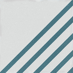 107205 КерГранит BOREAL DASH DECOR WHITE BLUE 18,5x18,5 см