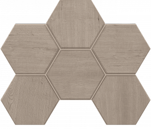 Плитка из керамогранита Estima Classicwood 25x28.5 серый (Mosaic/CW01_NR/25x28.5/Hexagon)