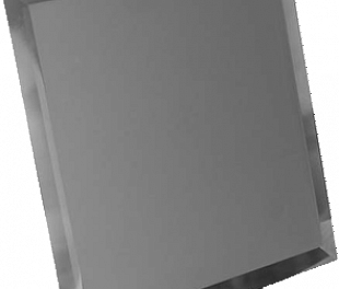 Квадратная зеркальная графитовая матовая плитка с фацетом 10мм КЗГм1-03 - 250х250 мм/10шт