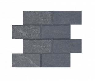 Плитка из керамогранита Estima Luna 28.6x35 черный (Mosaic/LN04_NS/TE04_NS/28.6x35/BricksBig)