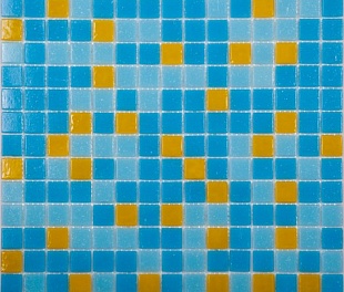 MIX10 стекло желто-голубой  (бумага)(20*20*4) 327*327