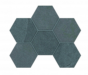 Плитка из керамогранита Estima Luna 25x28.5 серый (Mosaic/LN03_NS/TE03_NS/25x28.5/Hexagon)