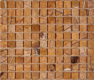 PIX 293 из мрамора Rain Forest (Bidasar brown), чип 23х23 мм, сетка 305х305