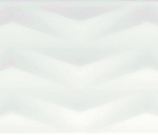 Плитка Ceramika Konskie Snow Glossy Axis White struktura Rett 25x75