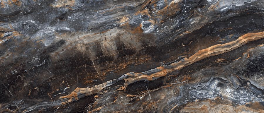 Керамическая плитка Керамогранит Titanium 120x280 Lawa Nero Polished 120x278 / коллекция Titanium 120x280 / производитель Neodom / страна Индия