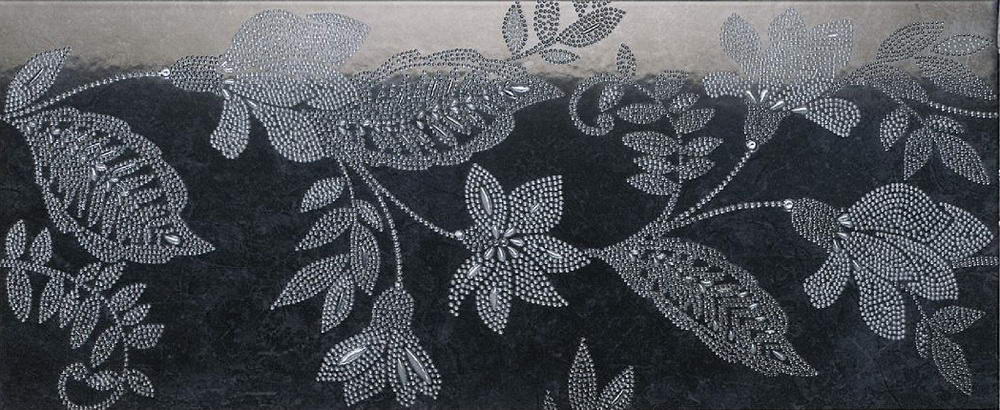 Керамическая плитка Декор Absolute Fascia Perle Nero Marquinia 25*59,1 / коллекция Absolute / производитель NovaBell / страна Италия