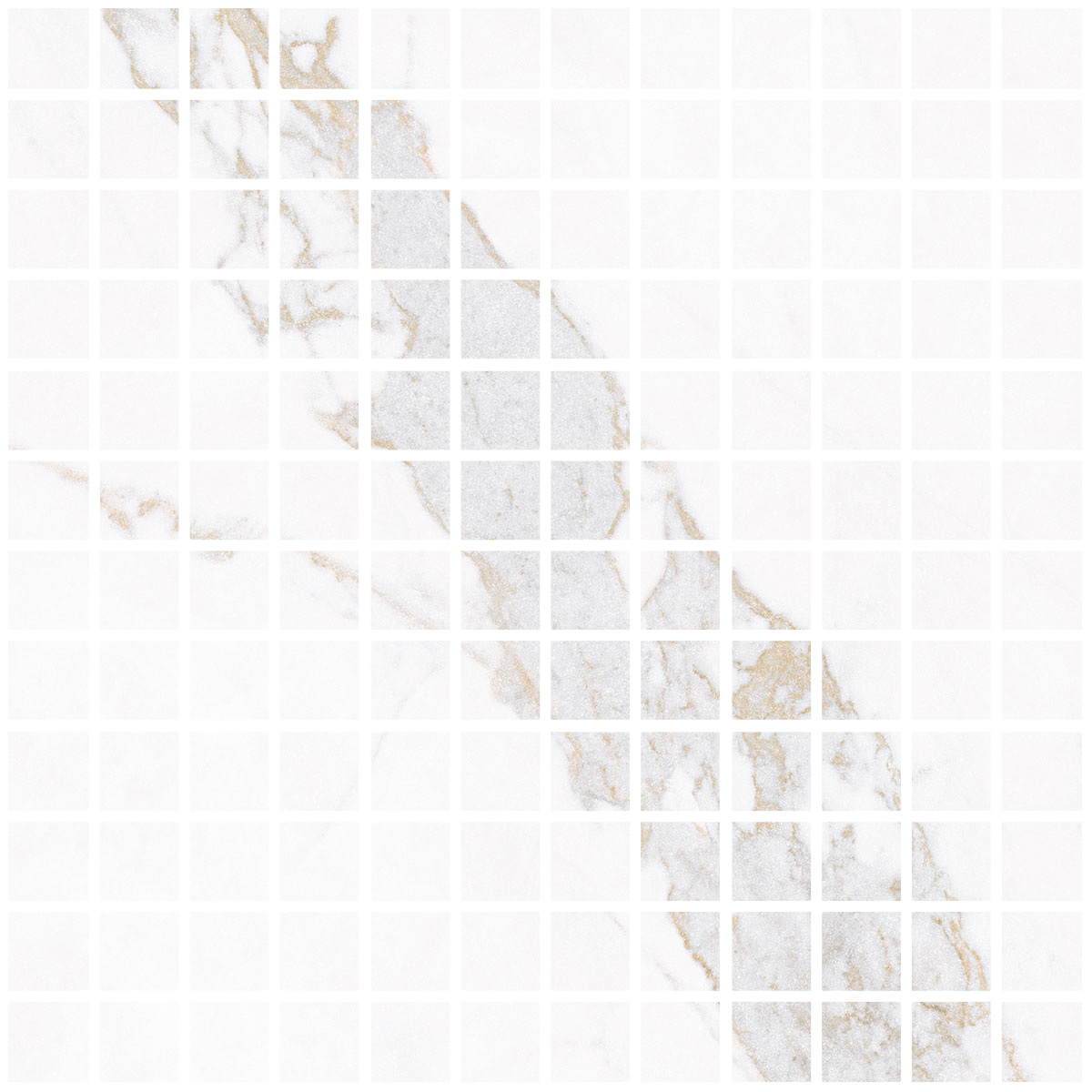 Керамическая плитка Керамогранит Blanc Calacatta Gold Mosaic 25 30x30 / коллекция Blanc / производитель Living Ceramics / страна Испания