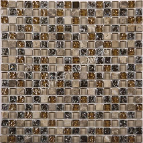 Мозаика No-233 стекло камень(15*15*8) 305*305 / коллекция EXCLUSIVE series / производитель NS-Mosaic / страна Китай