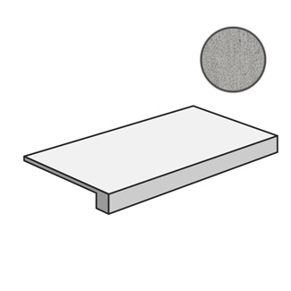Керамическая плитка A0I2 Ступень угловая BLAZE ALUMINIUM SCALINO 37,5x75 см / коллекция BLAZE / производитель Atlas Concorde Italy / страна Италия