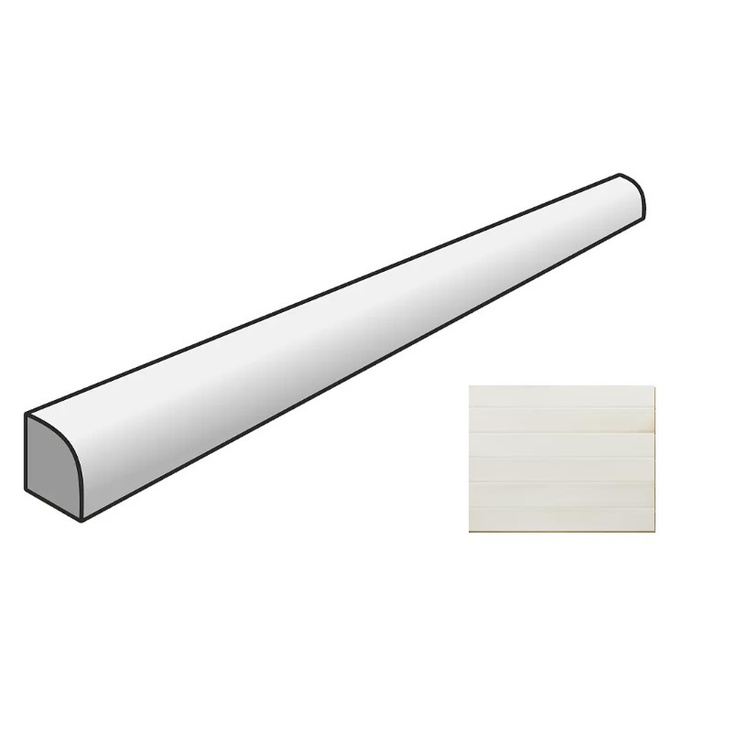 Керамическая плитка 31667 Спецэлемент MASSIMO JOLLY WHITE 1,2x20 см / коллекция Massimo / производитель EQUIPE CERAMICAS / страна Испания