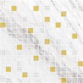 Керамическая плитка CALACATTA 925 мозаика золото 32,5х32,5 / коллекция CALACATTA Eurotile / производитель Eurotile / страна Иран