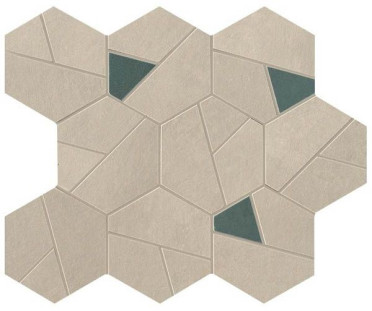 Мозаика A0QO Мозаика BOOST PRO CREAM MOSAICO HEX BLUE 25x28,5 см / коллекция BOOST PRO / производитель Atlas Concorde Italy / страна 
