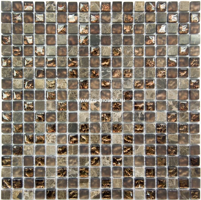 Мозаика S-834 стекло (15х15х8) 305*305 / коллекция EXCLUSIVE series / производитель NS-Mosaic / страна Китай