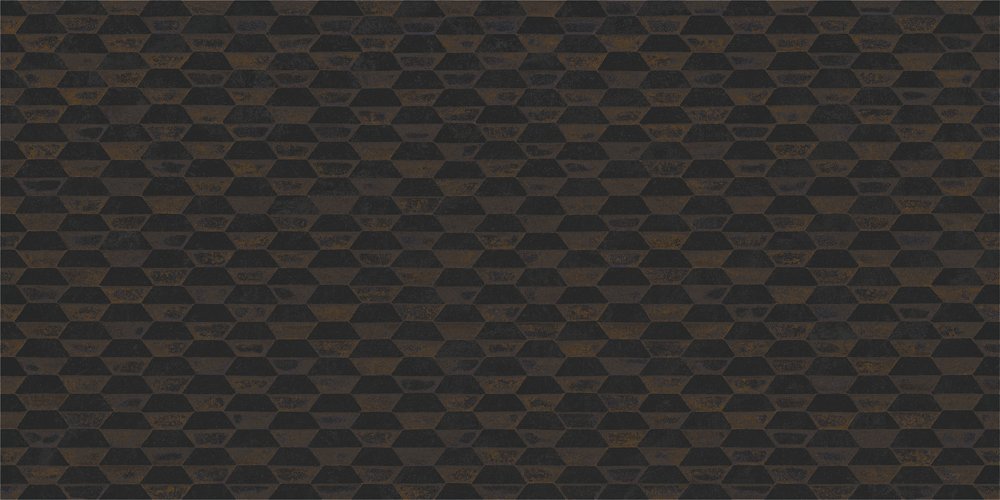 Керамогранит Steel Black Stamping Natural 50x100 / коллекция Steel/ Evoke Aparici / производитель Aparici / страна Испания