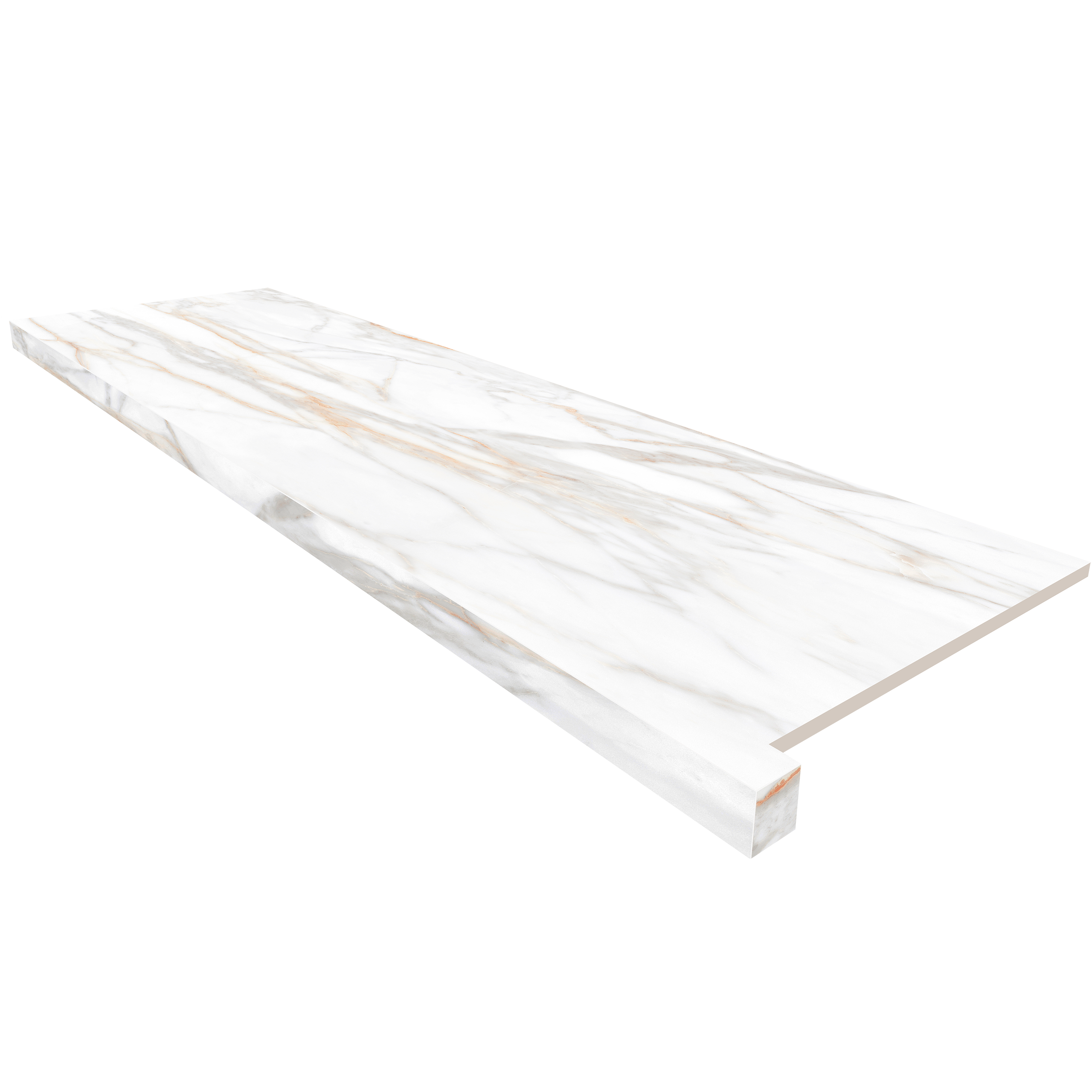 Керамическая плитка Подоконник угловой SM02 33х120 полир. с боковым выступом (правый) / коллекция SUPREME / производитель ™Ametis by Estima / страна 