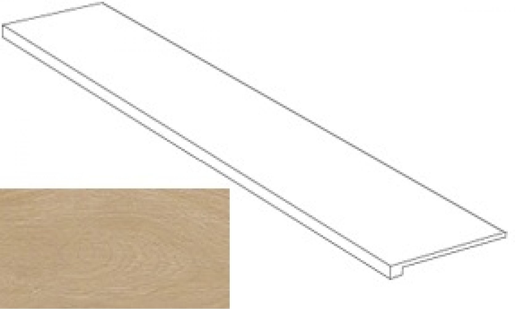 Керамогранит A8KM Ступень г-образная NID CASHMERE SCALINO 33x150 см / коллекция NID / производитель Atlas Concorde Italy / страна Италия