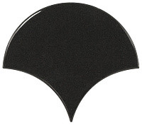 21967 Плитка SCALE FAN BLACK 10,6x12 см