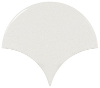 21968 Плитка SCALE FAN WHITE 10,6x12 см