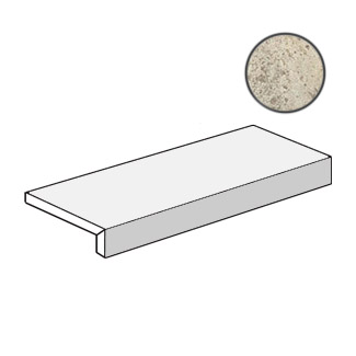 Керамическая плитка A0TR Ступень угловая AIX BLANC ELEMENTO L GRIP 75x15xH4 см / коллекция AIX / производитель Atlas Concorde Italy / страна Италия