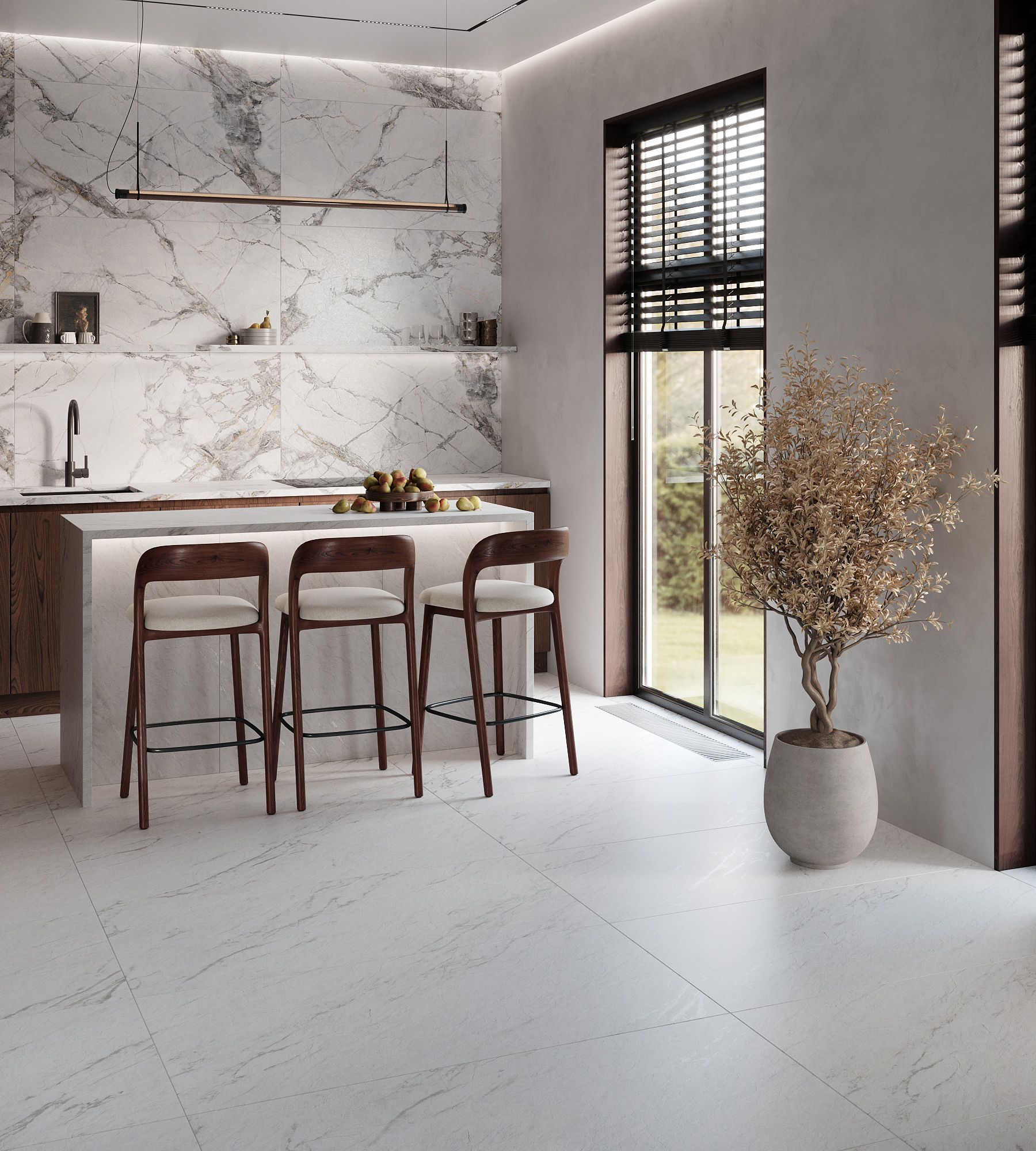 Керамогранит LAZIO BIANCO / коллекция arcadiaceramica / производитель Arcadia Ceramica / страна Индия