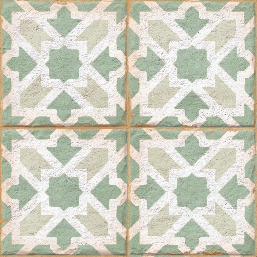 Керамогранит Morocco Mint 200х200х8 Matt, керамогранит ENNFACE / коллекция PATTERN Ennface / производитель Ennface / страна Индия