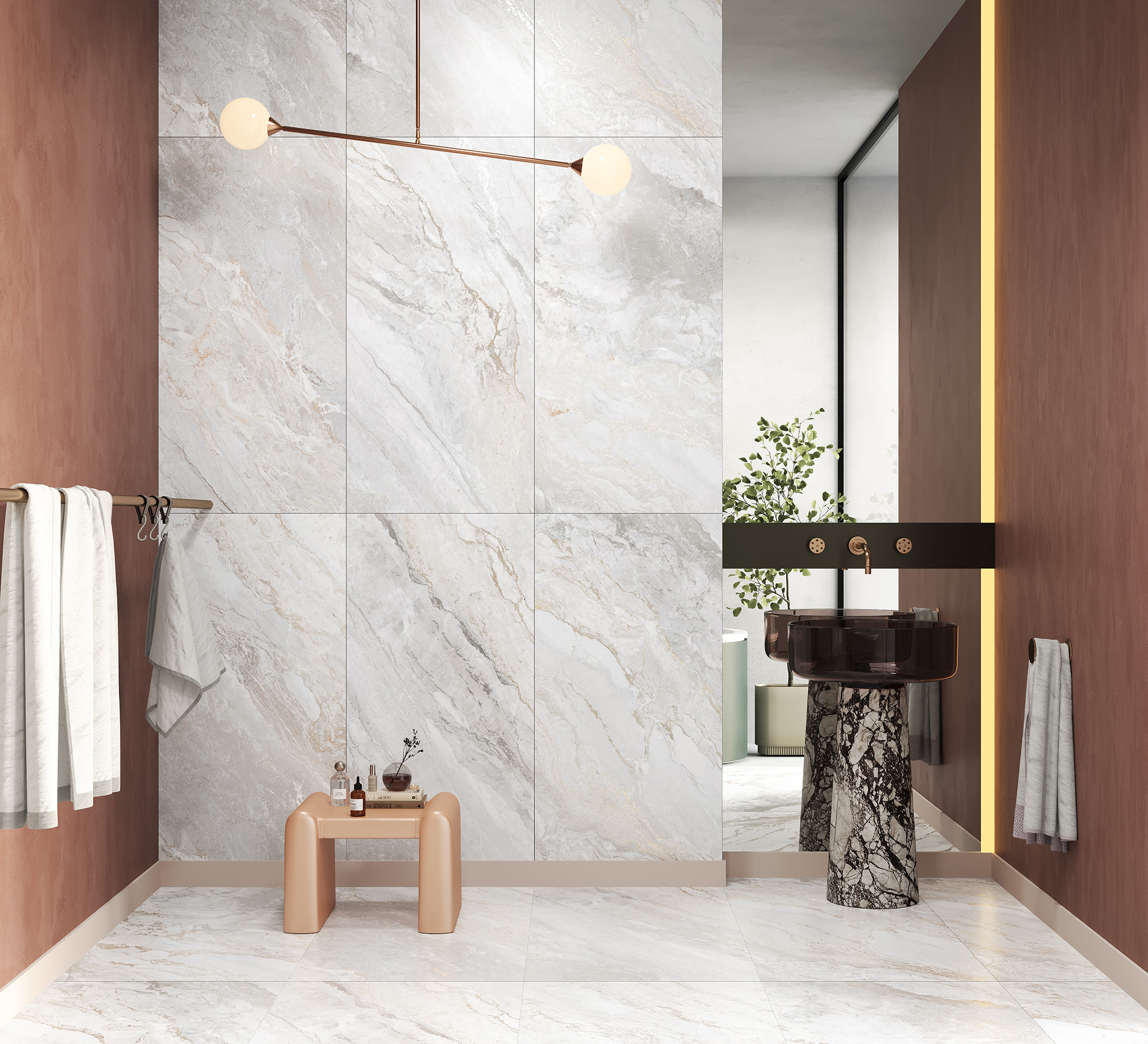 Керамогранит TRIVOLA BIANCO LAPPATO / коллекция arcadiaceramica / производитель Arcadia Ceramica / страна Индия