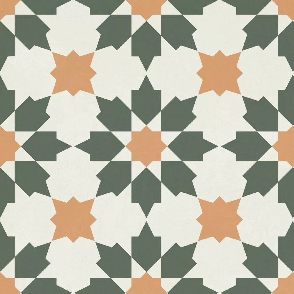 Керамогранит Maraya Green 200х200х8 Matt, керамогранит ENNFACE / коллекция PATTERN Ennface / производитель Ennface / страна Индия