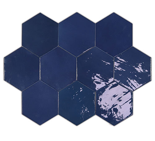 Керамическая плитка 122085 Плитка ZELLIGE HEXA COBALT 10,8x12,4 см / коллекция ZELLIGE HEXA WOW / производитель WOW / страна Испания