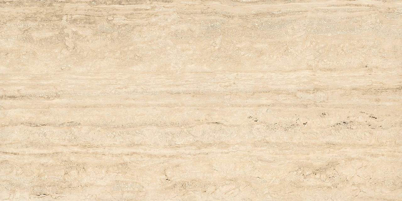 Керамогранит Travertine Veincut Beige Lucido Opaco 1200х2400х9, керамогранит NEXION / коллекция Travertine NEXION / производитель NEXION / страна Индия