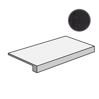 Керамическая плитка A0I4 Ступень угловая BLAZE IRON SCALINO 37,5x75 см / коллекция BLAZE / производитель Atlas Concorde Italy / страна 