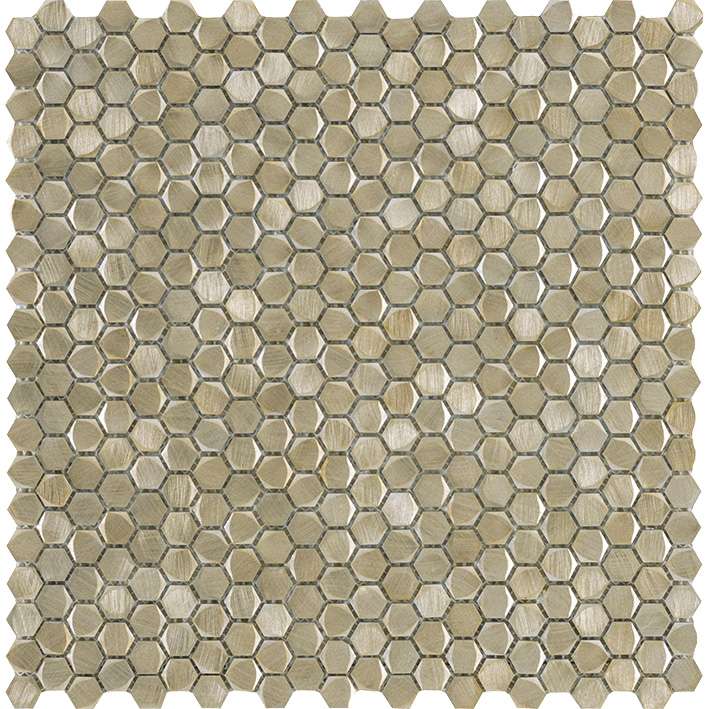 Мозаика Мозаика 100240888 GRAVITY ALUMINIUM HEXAGON GOLD, 30.7X30.4 (L244008671) / коллекция Mosaics Collection / производитель L'ANTIC COLONIAL / страна Испания