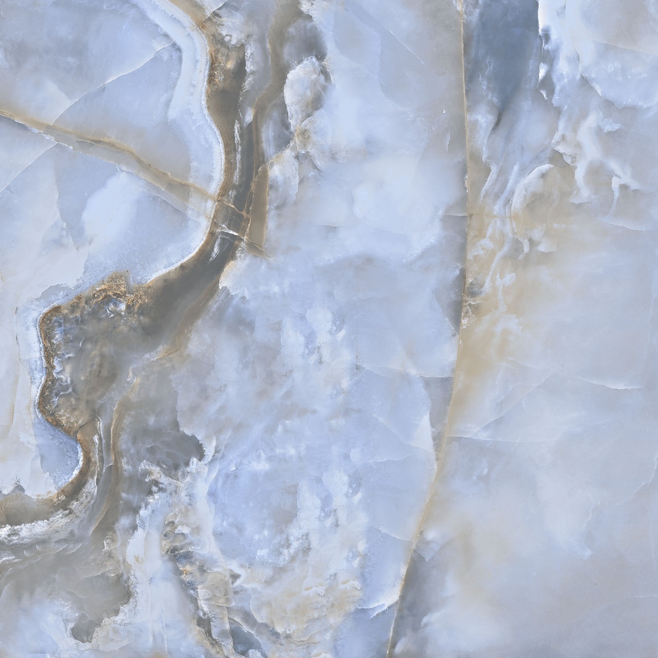 Керамогранит PR151 Керамогранит Honey Onyx Blue Polished 60*60см 1,44м2 / коллекция Honey Onyx PrimaVera / производитель PrimaVera / страна Индия