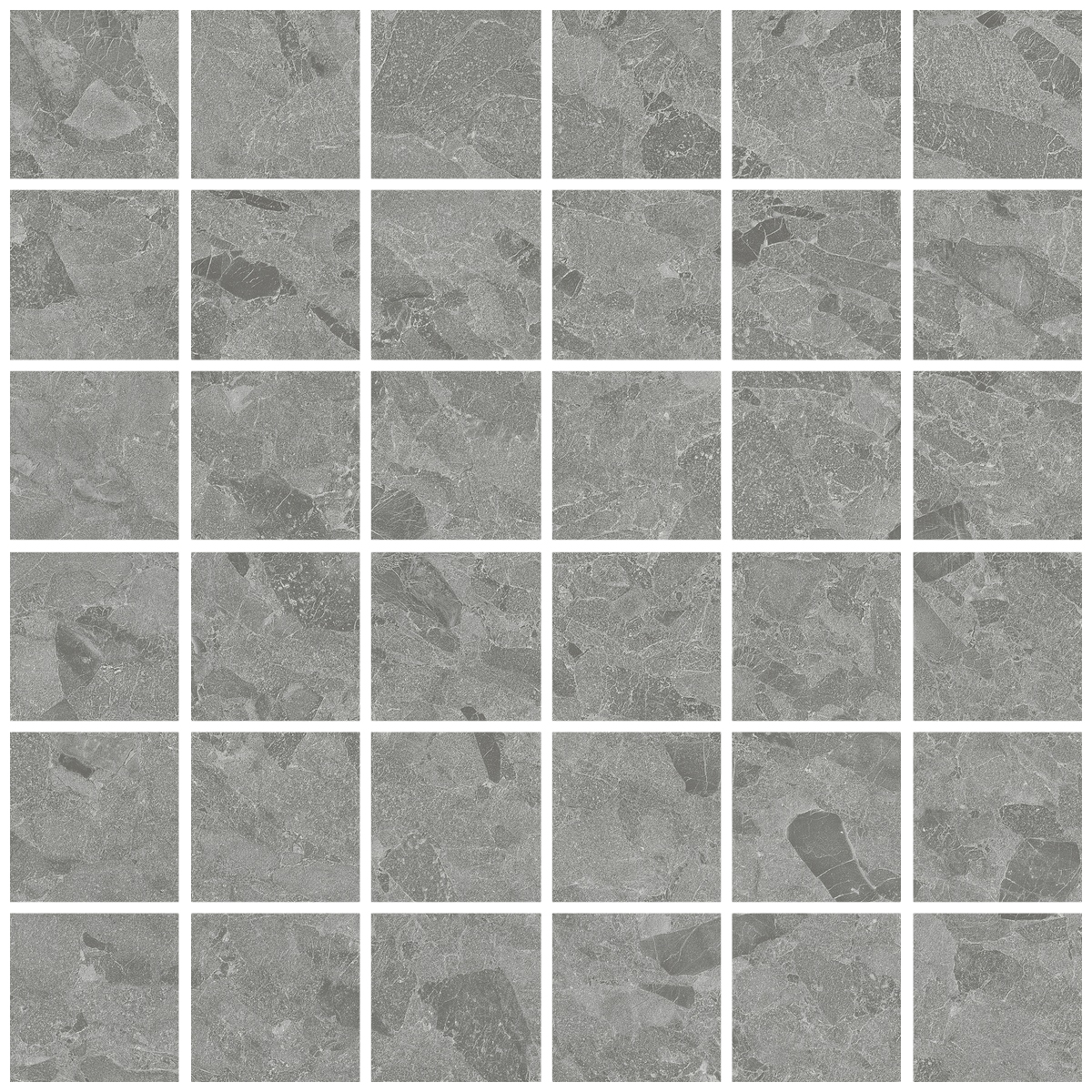 Керамическая плитка Керамогранит Eme Mosaic 55 Grey 30x30 / коллекция Eme / производитель Living Ceramics / страна Испания