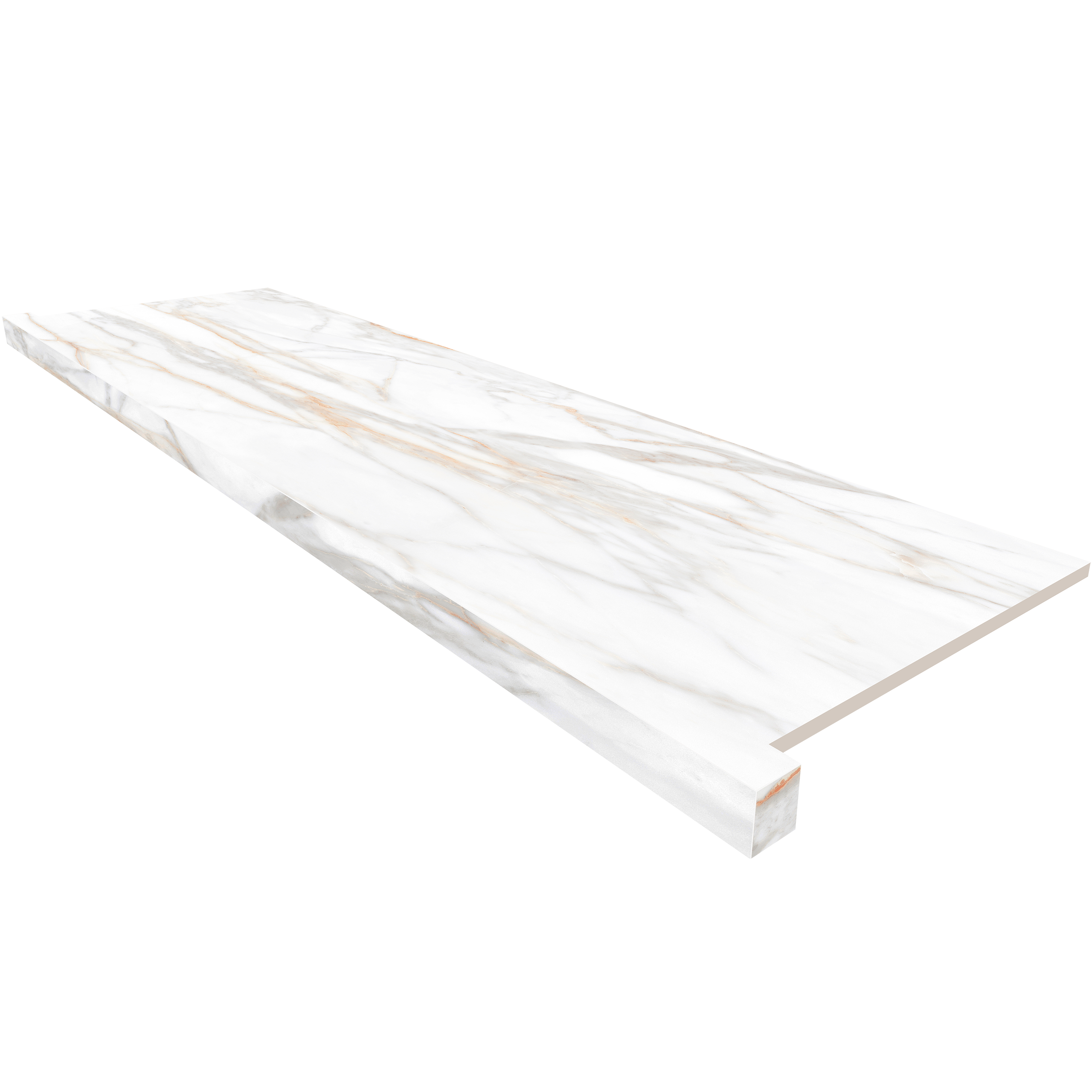 Керамическая плитка Подоконник фронтальный SM02 33х120 полир. с боковыми выступами / коллекция SUPREME / производитель ™Ametis by Estima / страна 