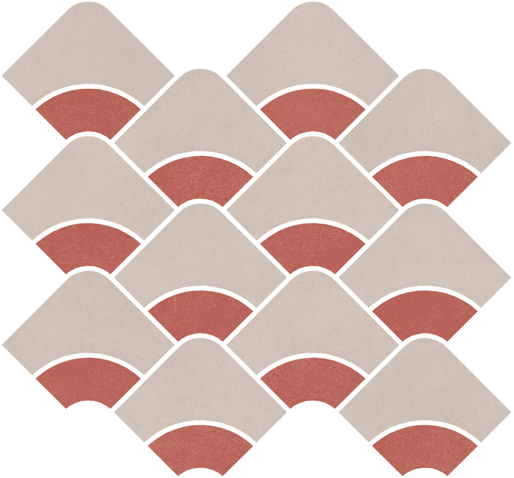 Керамическая плитка Декор Таделакт наборный бежевый светлый. красный матовый обрезной 30x28x0.9 / коллекция Kerama Marazzi / производитель Kerama Marazzi / страна Россия