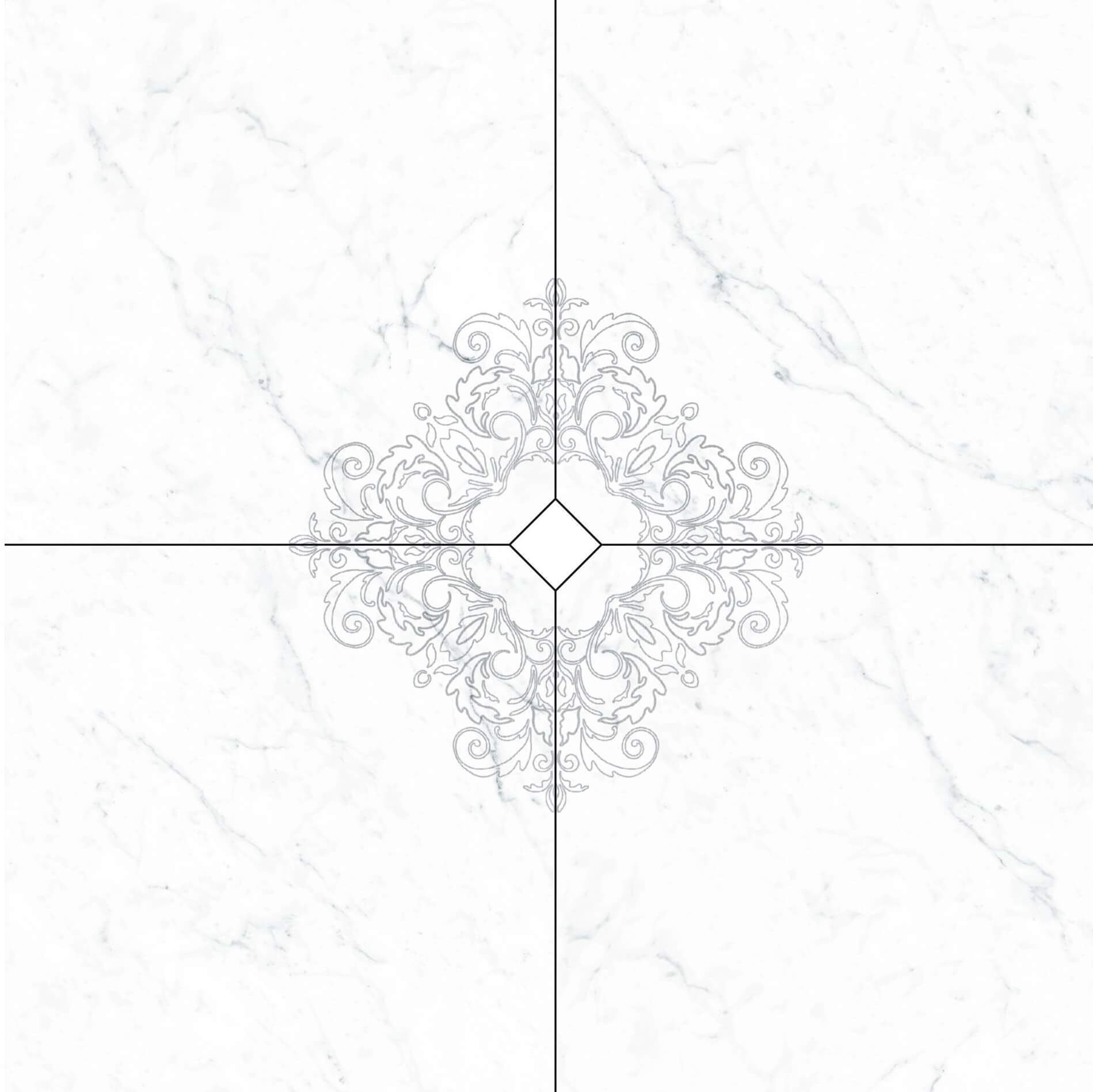Керамогранит carrara decoro 120x120 / коллекция Cut On Size / производитель Vallelunga & Co. / страна Италия