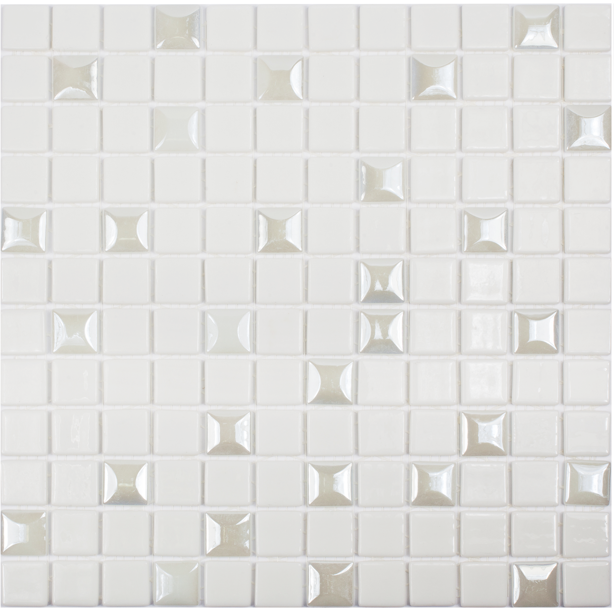 Мозаика Мозаика Edna Mix 100 Белый (на сетке) / коллекция EDNA MIX Vidrepur / производитель Vidrepur / страна Испания