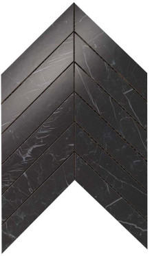 Керамическая плитка 9SCN Декор MARVEL STONE NERO MARQUINA  CHEVRON WALL 30,5х25 см / коллекция MARVEL STONE / производитель Atlas Concorde Italy / страна 