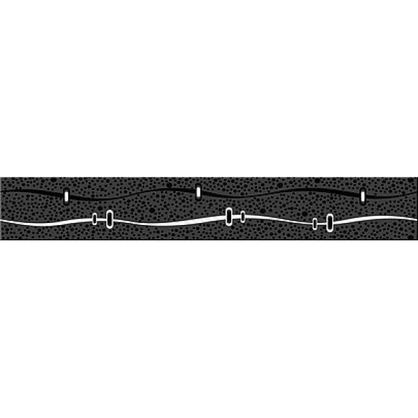Керамогранит Бордюр ДЕФИЛЕ НЕРО геометрия 6,2х40,5 (39шт) / коллекция ДЕФИЛЕ 20,1х40,5 / производитель AZORI / страна Россия