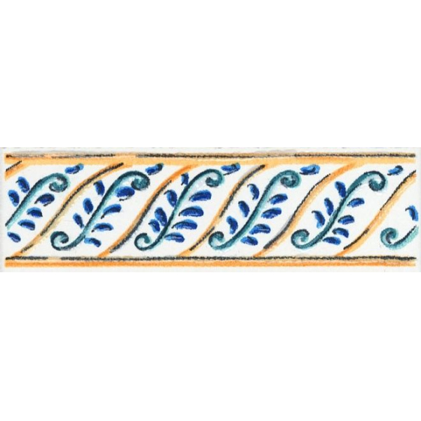 Керамогранит STG\A462\5232 Бордюр Капри майолика 6,3х20 (32шт) / коллекция Капри/Позитано 20х20 / производитель Kerama Marazzi / страна Россия