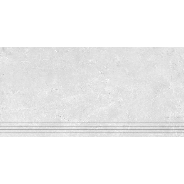 Керамогранит Ступень Скальд 7 белый 29,5х60 (6шт) / коллекция Скальд 30х60 / производитель Керамин / страна Беларусь