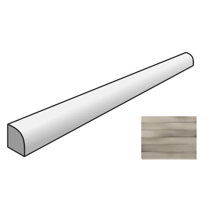 Керамическая плитка 31672 Спецэлемент MASSIMO JOLLY SKYLON GREY 1,2x20 см / коллекция Massimo / производитель EQUIPE CERAMICAS / страна Испания