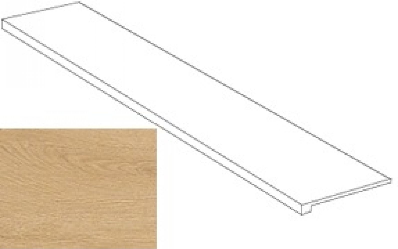 Керамогранит A8KK Ступень г-образная NID NATURAL SCALINO 33x150 см / коллекция NID / производитель Atlas Concorde Italy / страна Италия