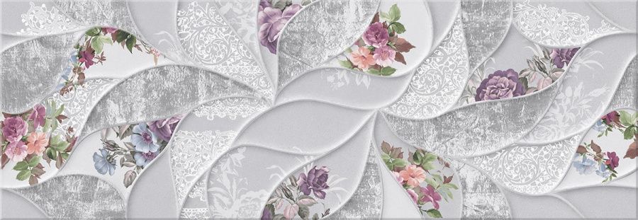 Керамическая плитка Керамическая плитка Malwiya Grey Floris 24.2x70 / коллекция MALWIYA Eletto Ceramica / производитель Eletto Ceramica / страна Россия