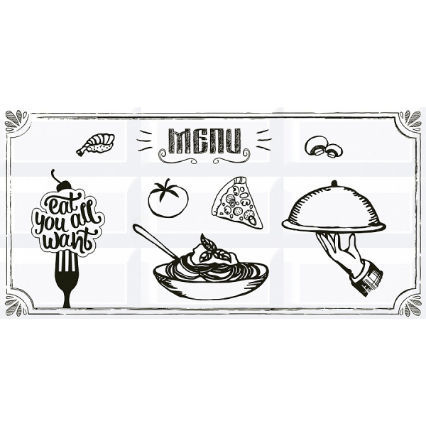 Керамогранит Декор ВОГ Breakfast4  20,1х40,5 (13шт) / коллекция ВОГ 20,1х40,5 / производитель AZORI / страна Россия