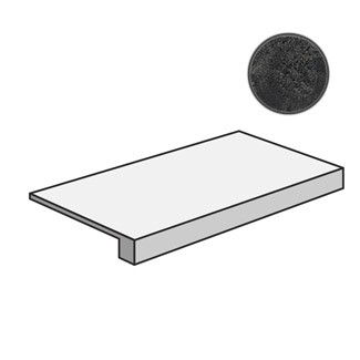 Керамическая плитка A0S9 Ступень угловая AIX FUMEE SCALINO 37,5x75 см / коллекция AIX / производитель Atlas Concorde Italy / страна Италия