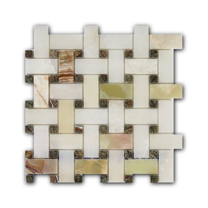 Мозаика Мозаика из натурального камня  Art&Natura  Basket Weave  Verde+Rain / коллекция BASKET WEAVE ART&NATURA / производитель Art&Natura / страна Италия