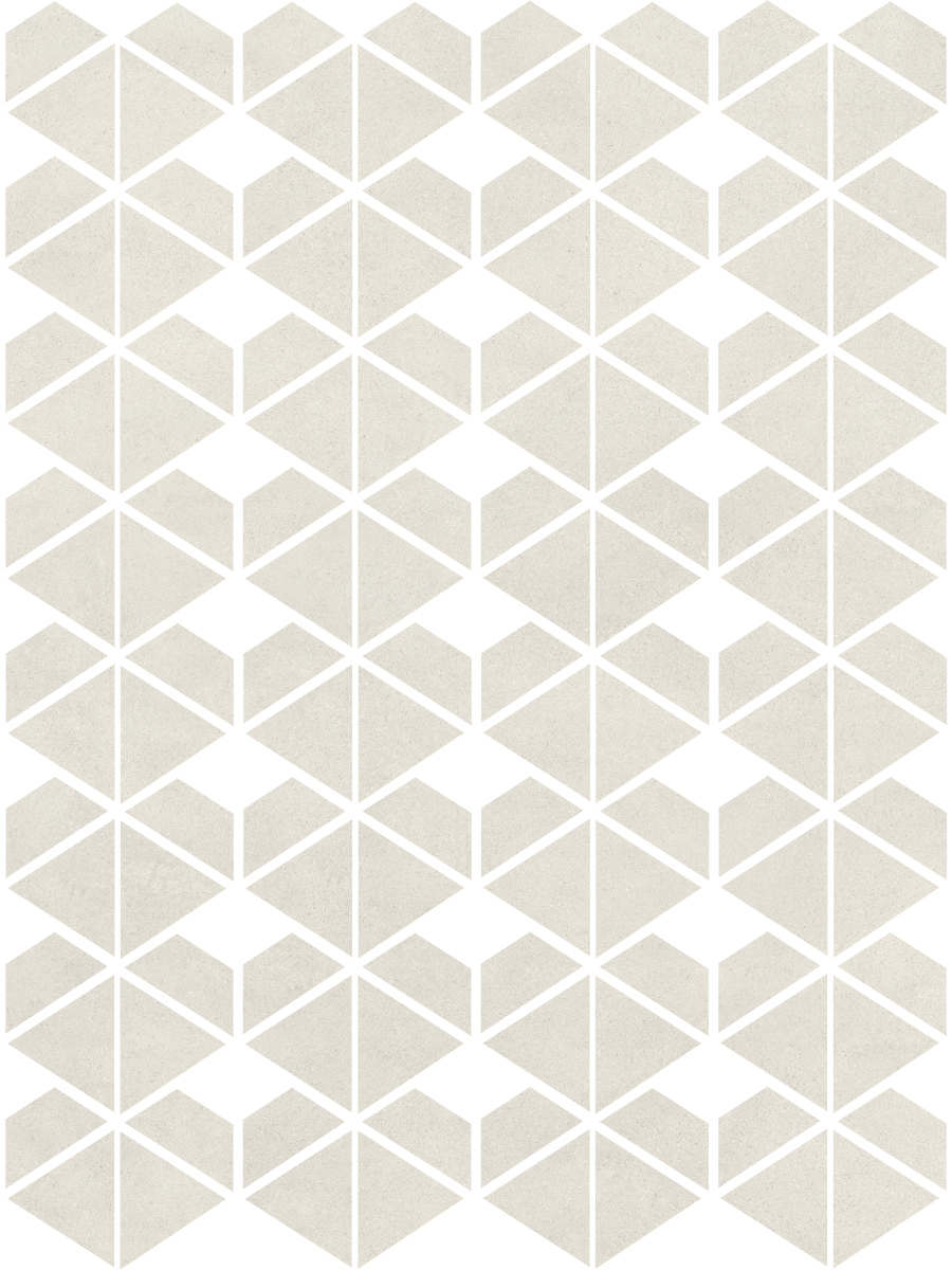 Керамическая плитка Керамогранит Cava White Mosaic. D. 22.8x27.1 / коллекция CAVA / производитель Living Ceramics / страна Испания