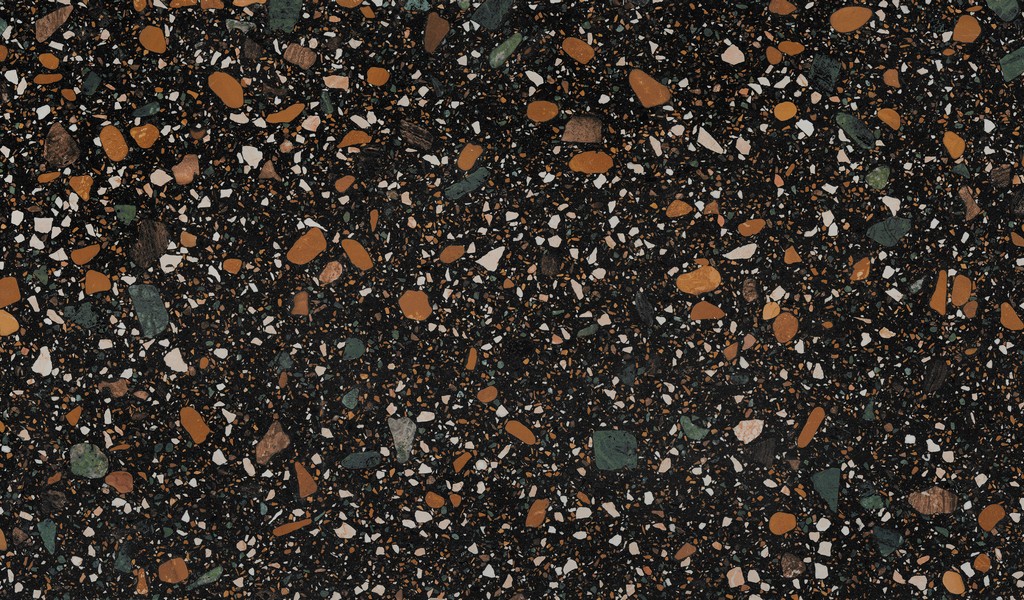 Керамогранит Terrazzo Black 800х1600х9 Matt, керамогранит ENNFACE / коллекция INDUSTRIAL Ennface / производитель Ennface / страна Индия
